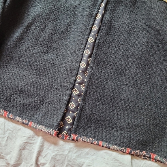 Vintage Flashback Black Woven 100% Cotton Jacket Womens Size M - Picture 5 of 12